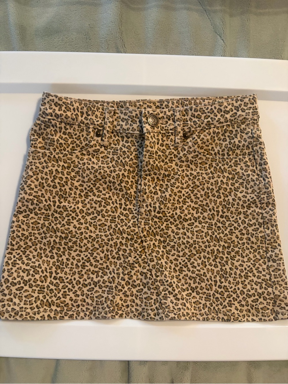 Crewcuts Leopard-Print Skirt in Tan and Black